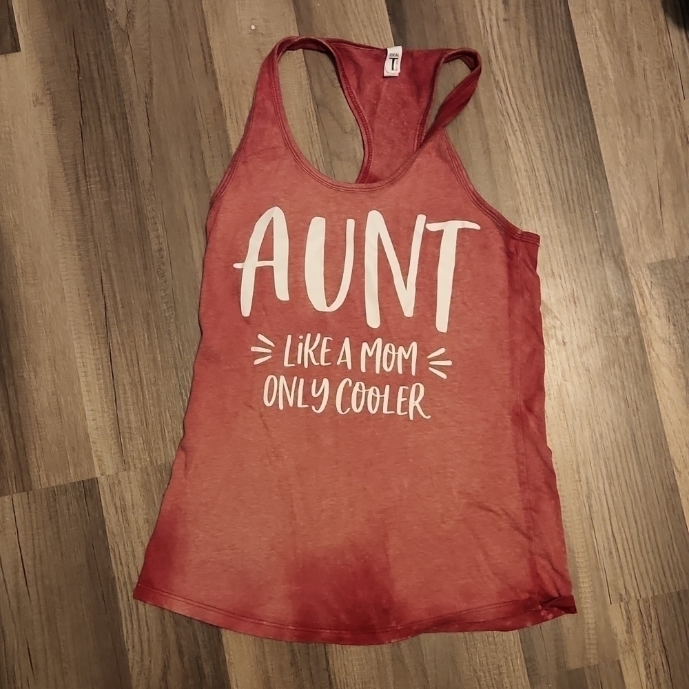 DISTRESSED Tank By Ideal T Size M Aunt Like A Mom But Way Cooler.